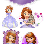 Fotos Em Fitas C14 Pertaining To Sofia The First Cupcake Toppers Free Printable