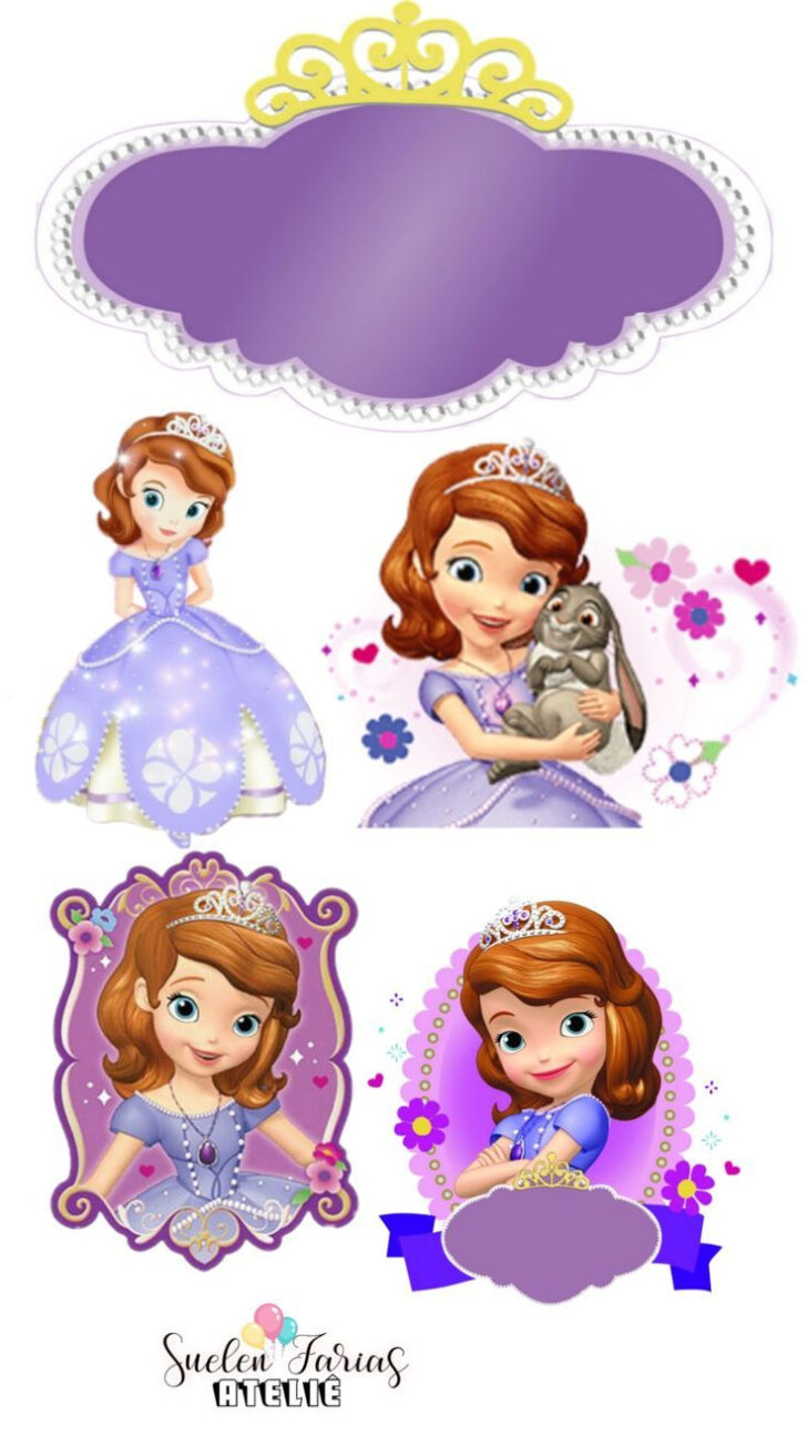 Sofia the First Cupcake Toppers Free Printable