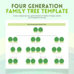Four Generation Family Tree Template In Excel, Word, Apple Pages With Free Printable Family Tree Template 4 Generations