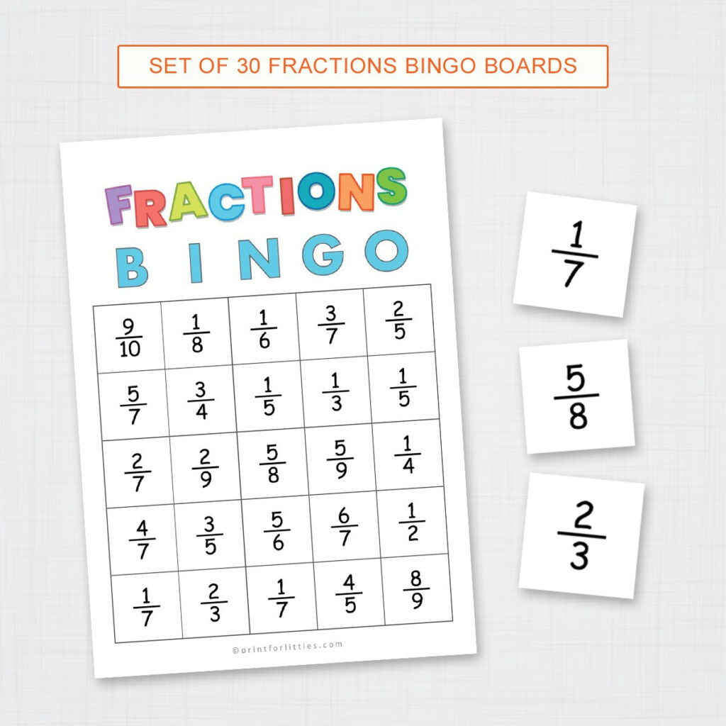 Fractions Bingo For Kids With Regard To Fraction Bingo Cards Printable Free Fractions Bingo For Kids With Regard To Fraction Bingo Cards Printable Free