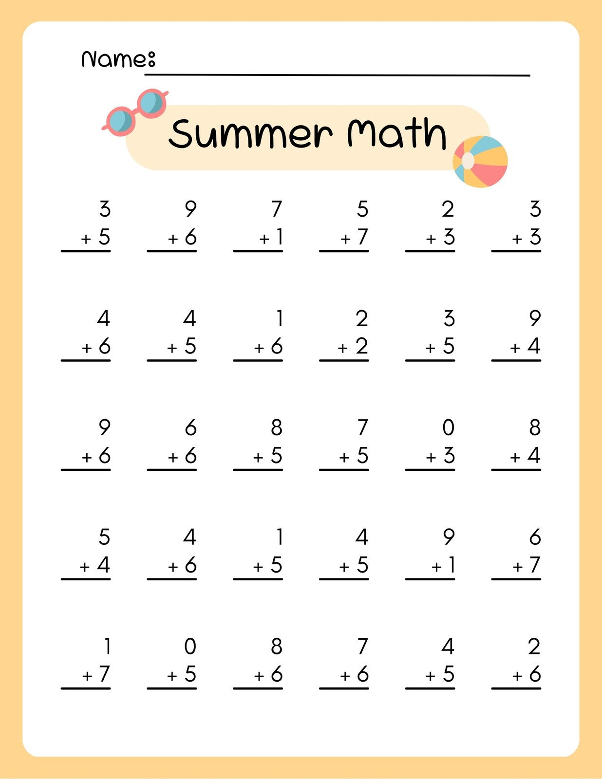 Free 3Rd Grade Math Worksheet Templates To Customize | Canva regarding Free Printable 3rd Grade Worksheets