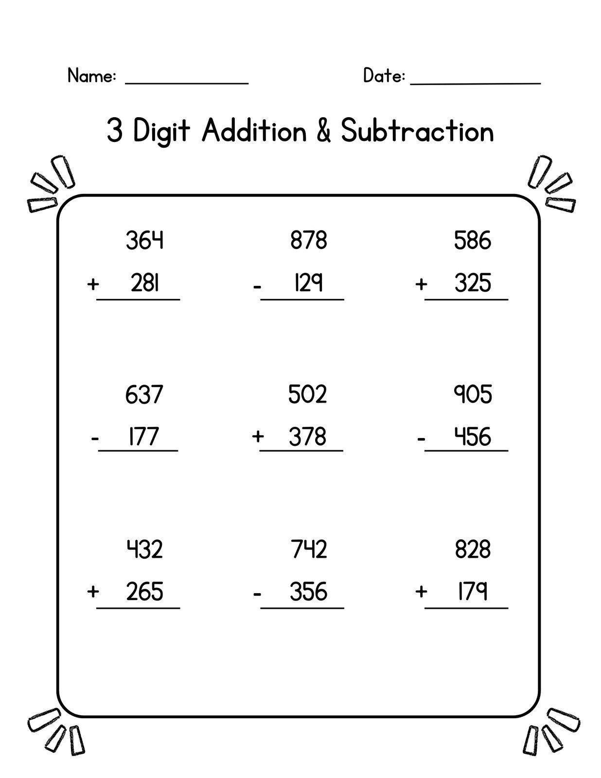 Free 3Rd Grade Math Worksheet Templates To Customize | Canva with regard to Free Printable 3Rd Grade Worksheets