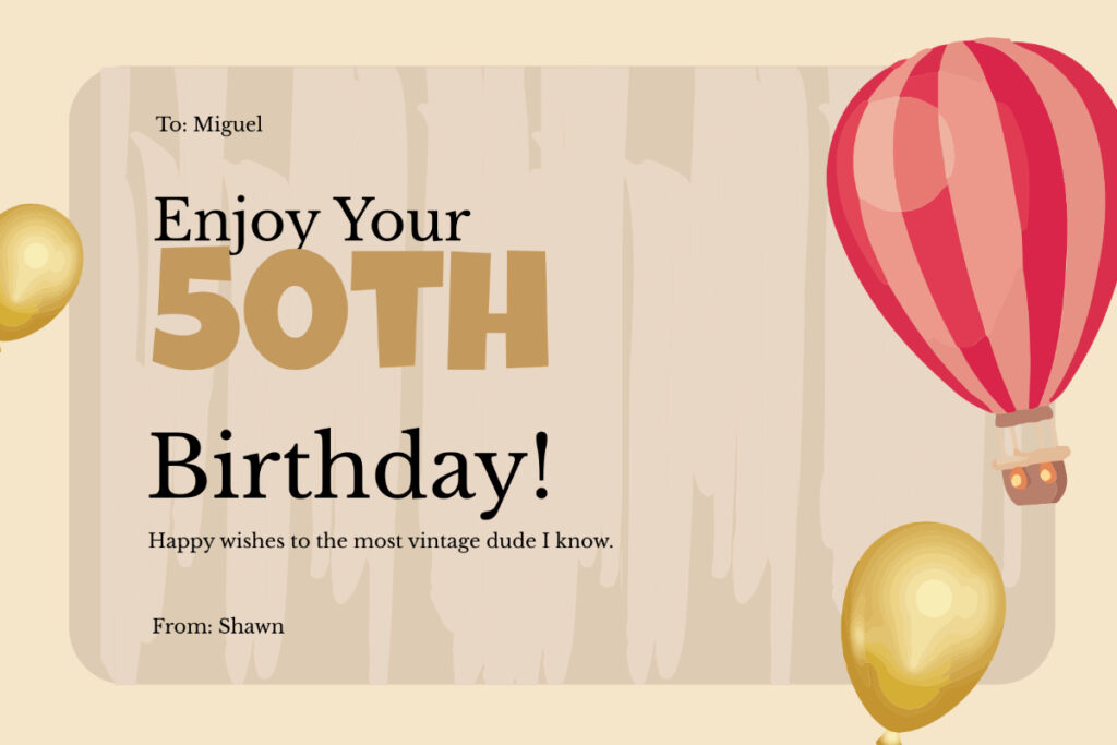 Free 50Th Birthday Card Templates, Editable And Printable Within Free Printable 50Th Birthday Cards Funny Free 50Th Birthday Card Templates, Editable And Printable Within Free Printable 50Th Birthday Cards Funny