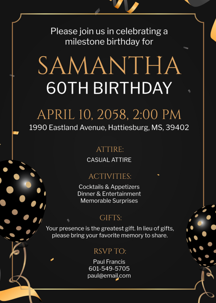Free 60Th Surprise Birthday Invitation Template To Edit Online For Free Printable Surprise 60Th Birthday Invitations Free 60Th Surprise Birthday Invitation Template To Edit Online For Free Printable Surprise 60Th Birthday Invitations