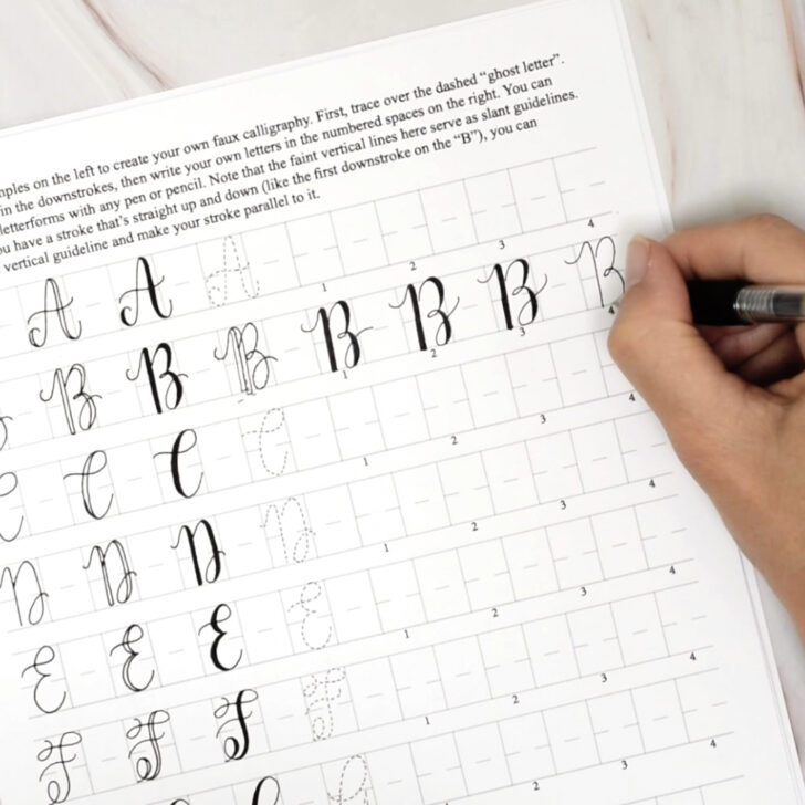 Free Printable Calligraphy Worksheets
