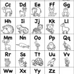 Free Abc Chart Black And White Throughout Free Printable Alphabet Chart