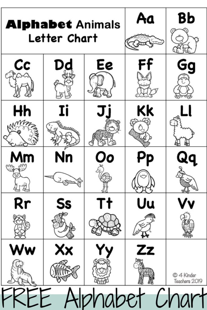 Free Abc Chart Black And White Throughout Free Printable Alphabet Chart Free Abc Chart Black And White Throughout Free Printable Alphabet Chart
