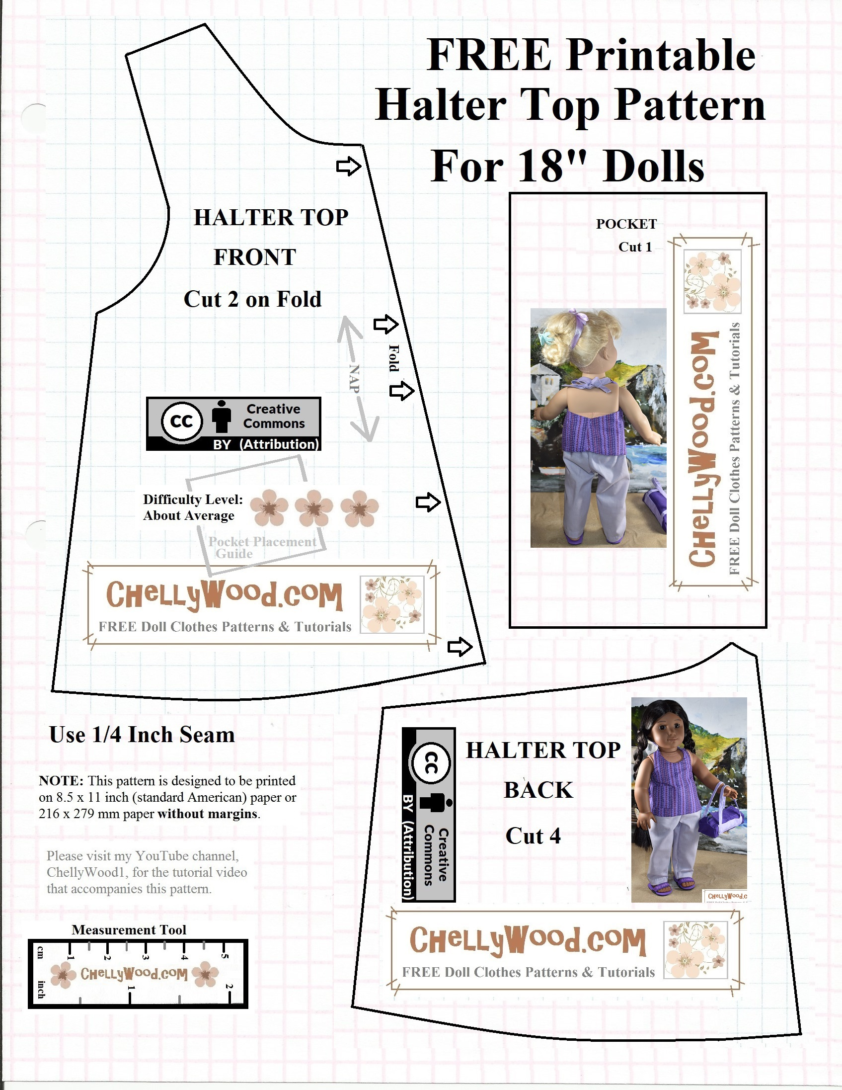 Free #Agdoll Summer Shirt Pattern @ Chellywood #Sewing 4#Dolls throughout American Girl Doll Clothes Patterns Free Printable