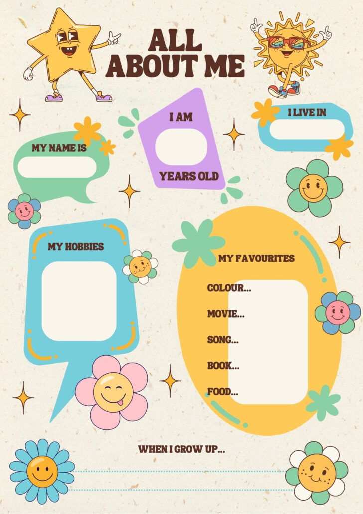 Free Printable All About Me Poster