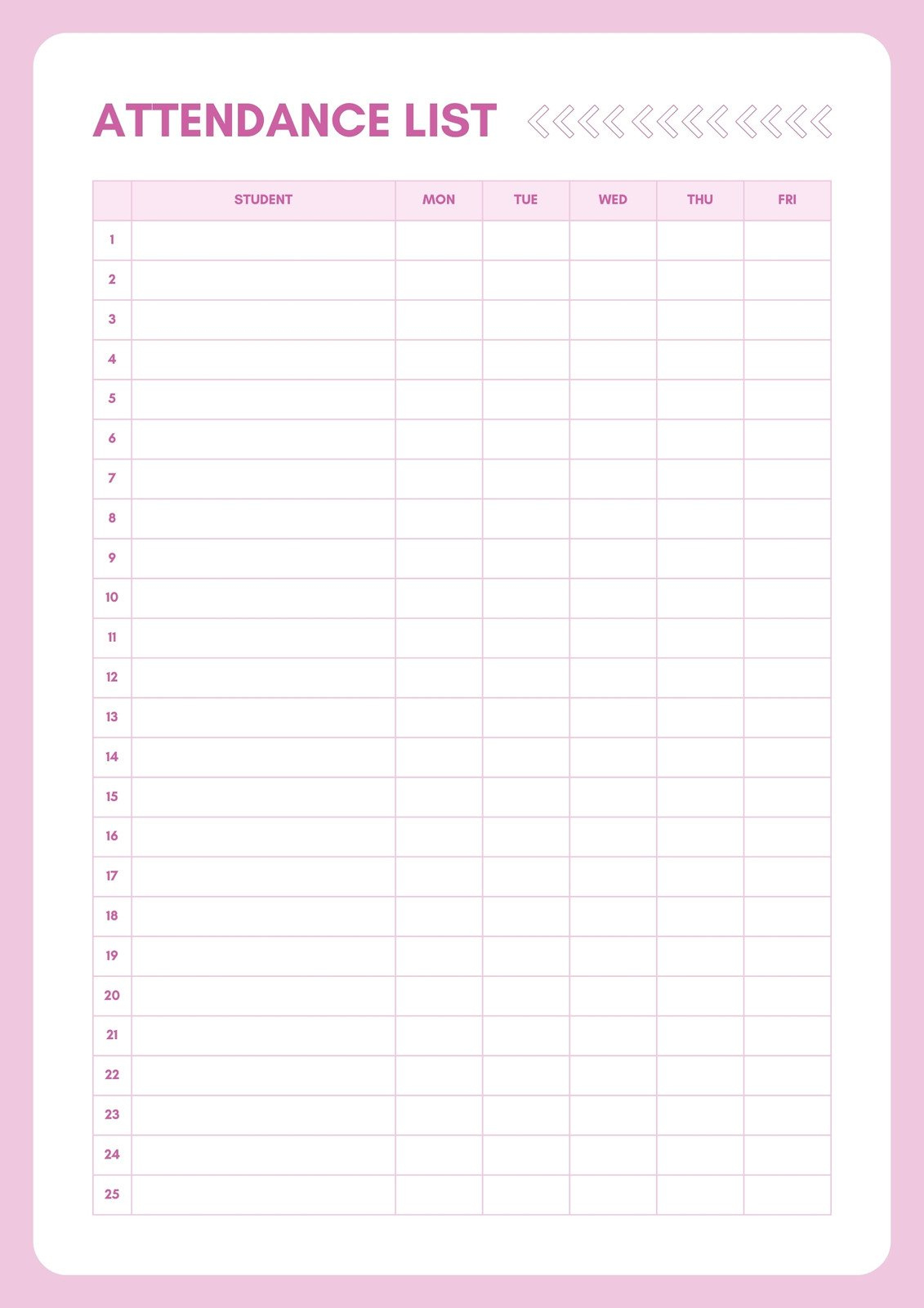 Free And Customizable Attendance Templates with Free Printable Attendance Forms For Teachers
