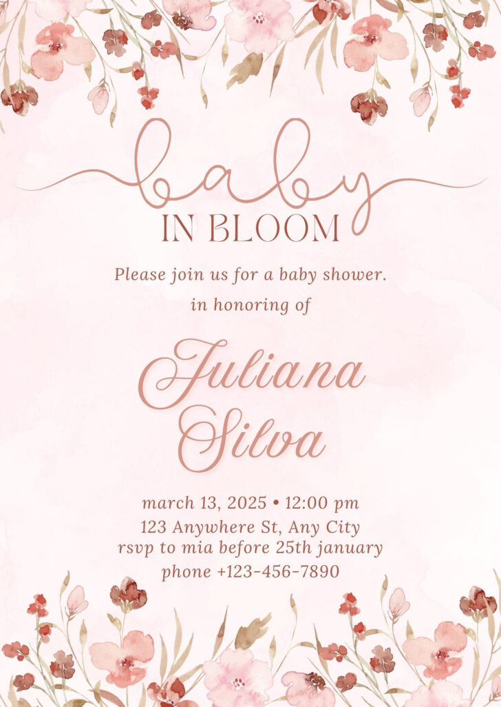Free Printable Book Themed Baby Shower Invitations