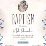 Free And Customizable Christening Templates | Canva Intended For Free Printable Baptism Invitations