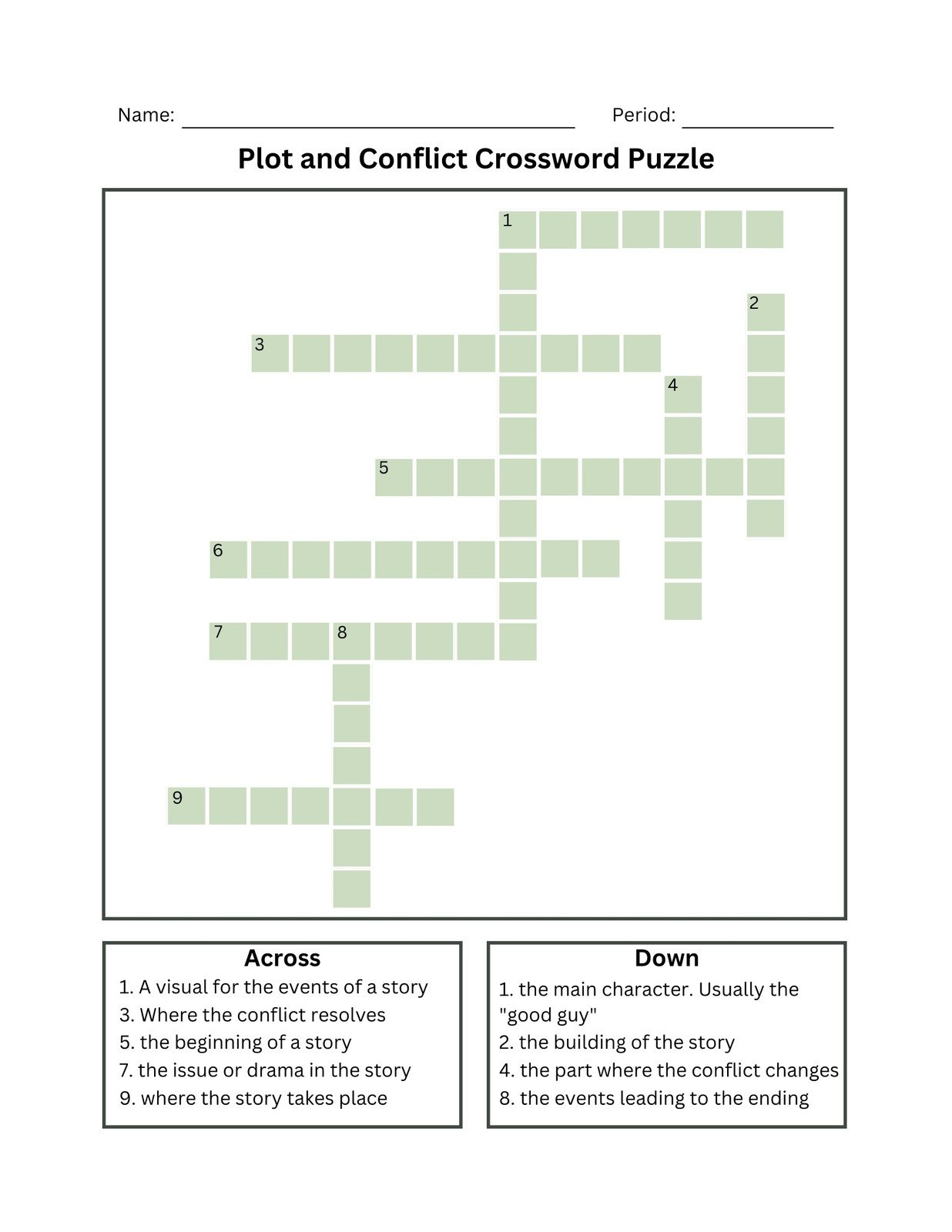 Free And Customizable Crossword Puzzle Templates | Canva with regard to Free Online Printable Crossword Puzzles