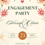 Free And Customizable Engagement Party Templates | Canva With Free Printable Engagement Party Invitations