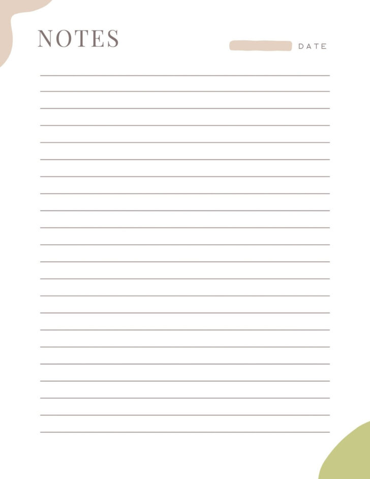 Free Printable School Notes