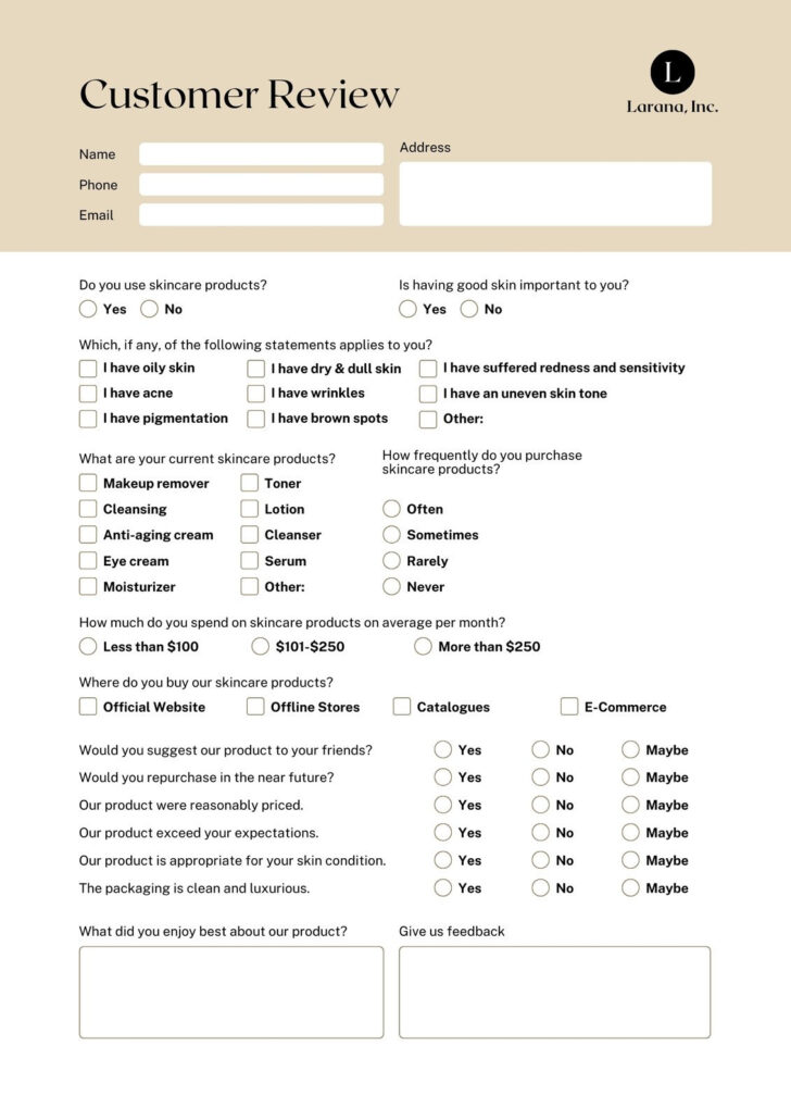Free Printable Survey Generator