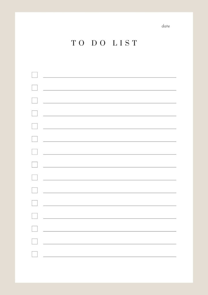 Free And Customizable To Do List Templates In To Do List Free Printable