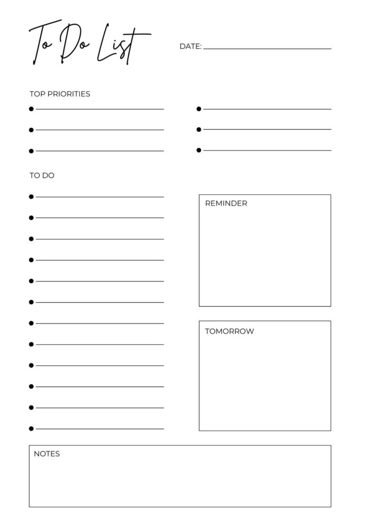 Free And Customizable To Do List Templates Intended For Free Printable To Do List Free And Customizable To Do List Templates Intended For Free Printable To Do List