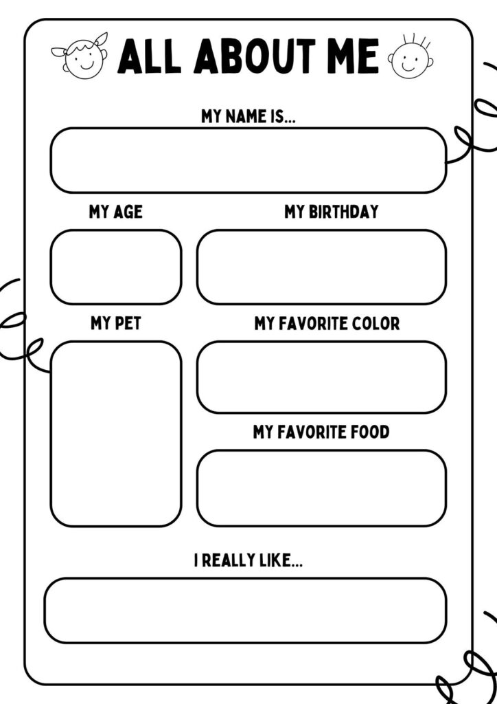 Free And Printable All About Me Worksheet Templates | Canva With Regard To All About Me Free Printable Free And Printable All About Me Worksheet Templates | Canva With Regard To All About Me Free Printable