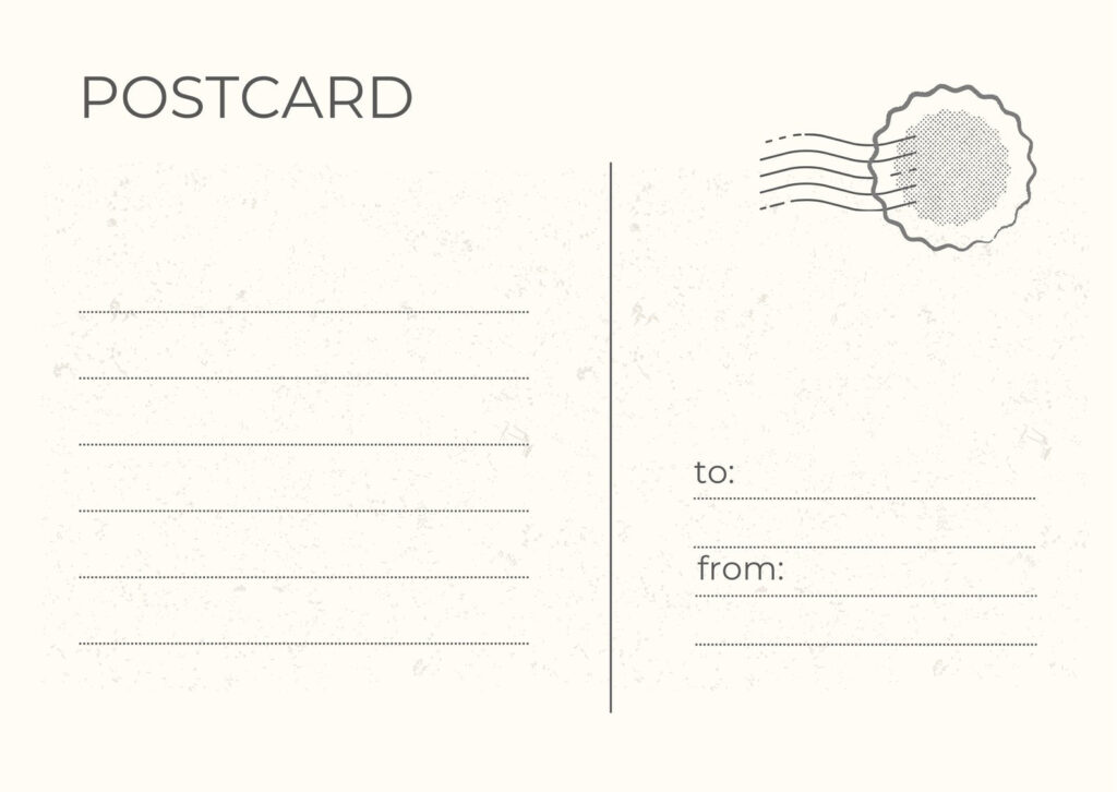 Free And Printable Travel Postcard Templates | Canva Within Free Blank Printable Postcards