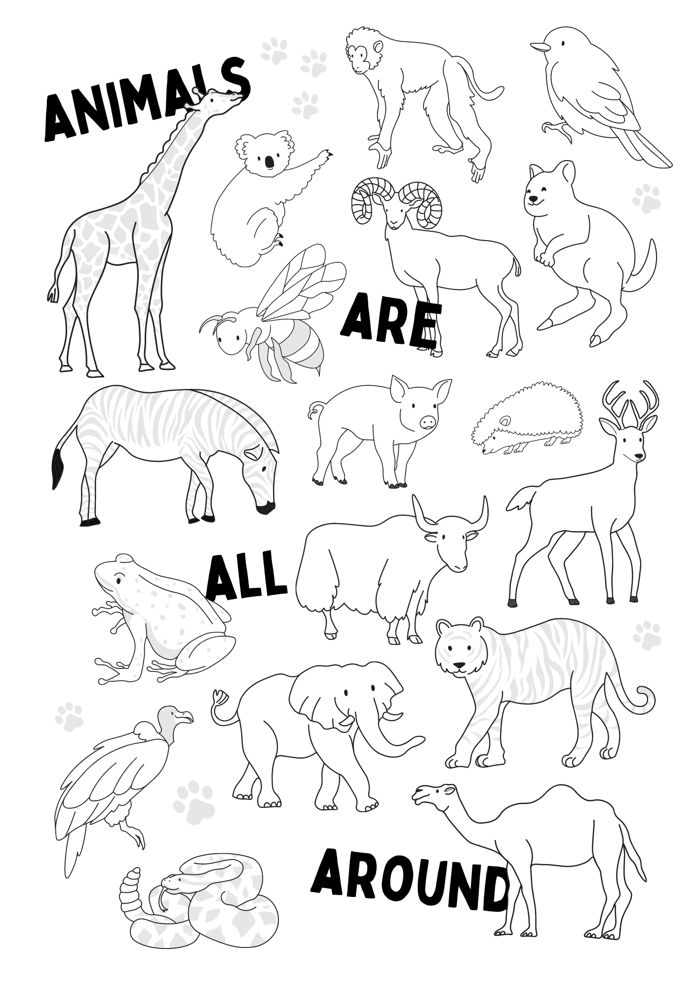 Free Animals Coloring Pages: Printable with Free Coloring Pages Animals Printable
