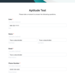 Free Aptitude Test Template To Edit Online With Free Printable Aptitude Test