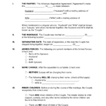 Free Arkansas Separation Agreement Template   Pdf | Word – Eforms With Free Printable Divorce Papers For Arkansas