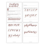 Free Basic Brush Pen Calligraphy Worksheet – The Postman&<h2>039;S Knock In Calligraphy Practice Sheets Printable Free