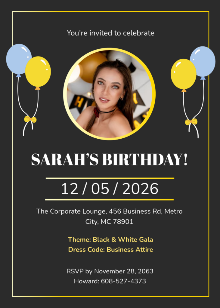 Free Birthday Invitation Templates, Editable And Printable Pertaining To Free Printable Birthday Party Invitations With Photo Free Birthday Invitation Templates, Editable And Printable Pertaining To Free Printable Birthday Party Invitations With Photo