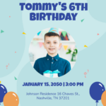 Free Birthday Invitation Templates, Editable And Printable Within Free Printable Birthday Party Invitations With Photo