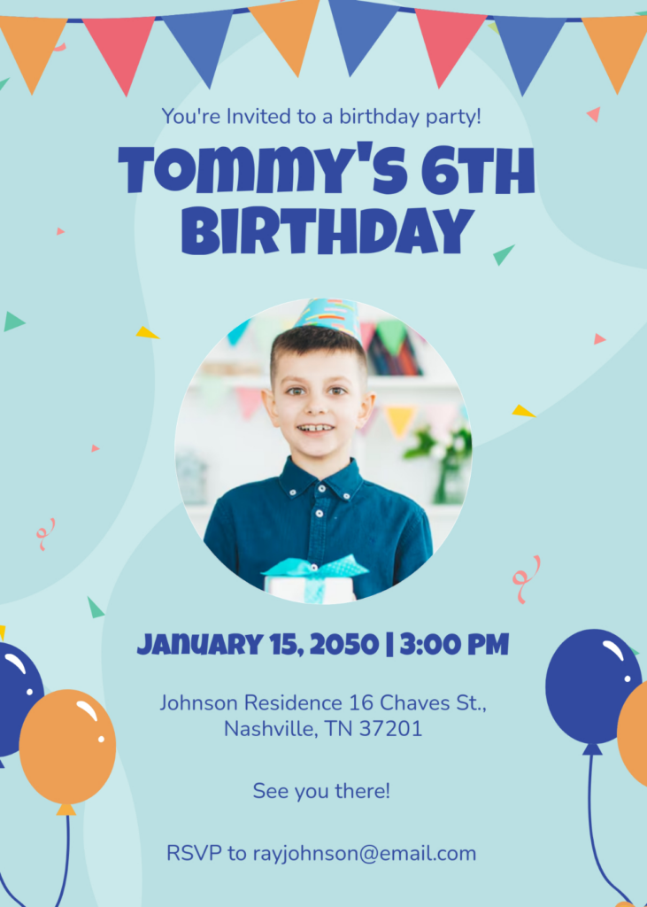 Free Birthday Invitation Templates, Editable And Printable Within Free Printable Birthday Party Invitations With Photo Free Birthday Invitation Templates, Editable And Printable Within Free Printable Birthday Party Invitations With Photo