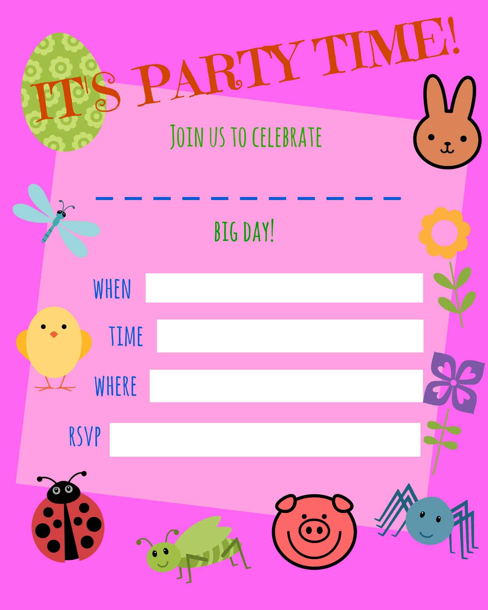 Free Birthday Invitations For Girls And How To Create Printables throughout Free Printable Girl Birthday Invitations
