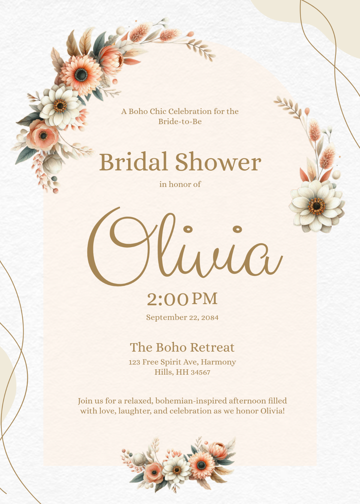 Free Bridal Shower Invitation Templates, Editable And Printable regarding Free Printable Bridal Shower Invitations Templates