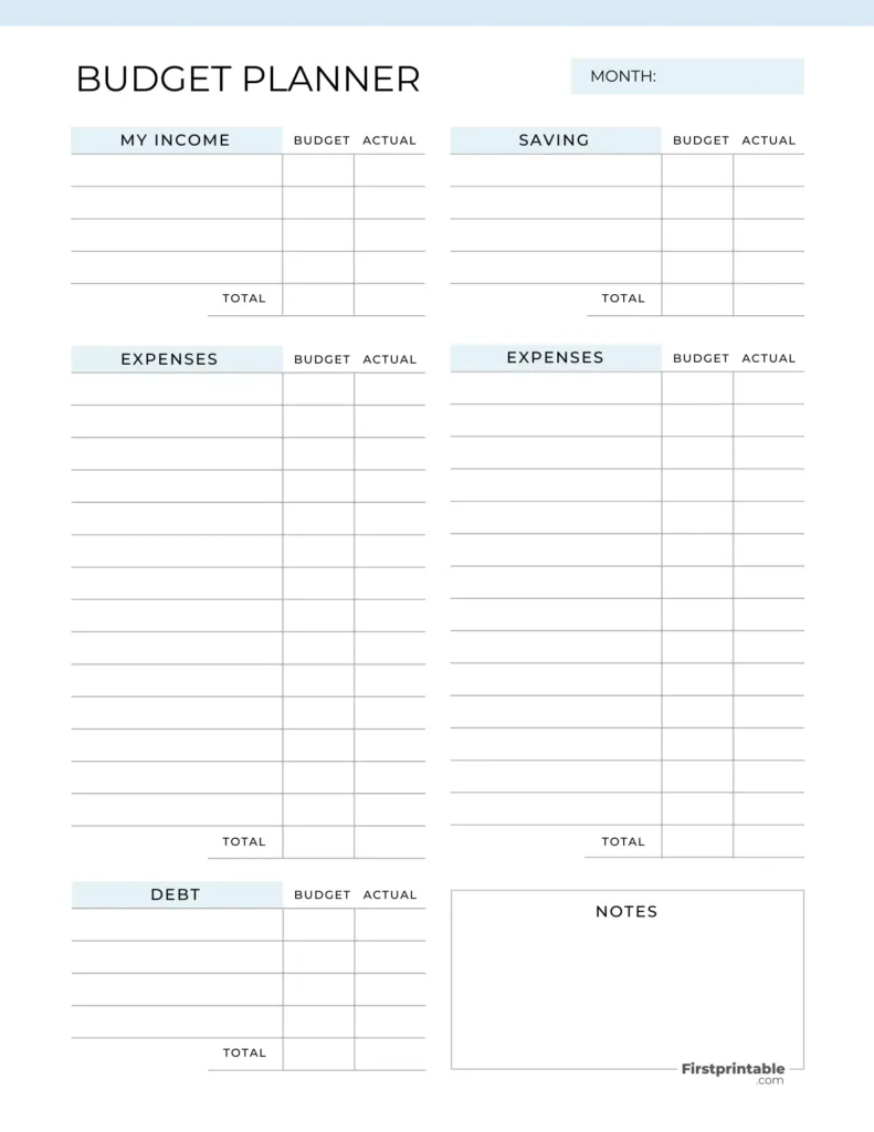Free Budget Planner Templates | Printable & Fillable In Free Printable Budget Templates Free Budget Planner Templates | Printable & Fillable In Free Printable Budget Templates