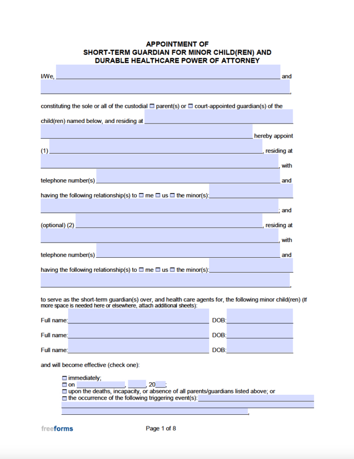 Free Printable Legal Forms California