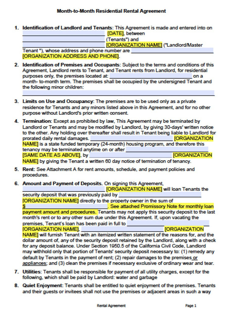 Free California Rental Lease Agreement Templates | Pdf | Word Throughout Free Printable California Residential Lease Agreement Free California Rental Lease Agreement Templates | Pdf | Word Throughout Free Printable California Residential Lease Agreement