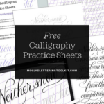 Free Calligraphy Practice Sheets: Everlasting Monoline Style Inside Modern Calligraphy Practice Sheets Printable Free