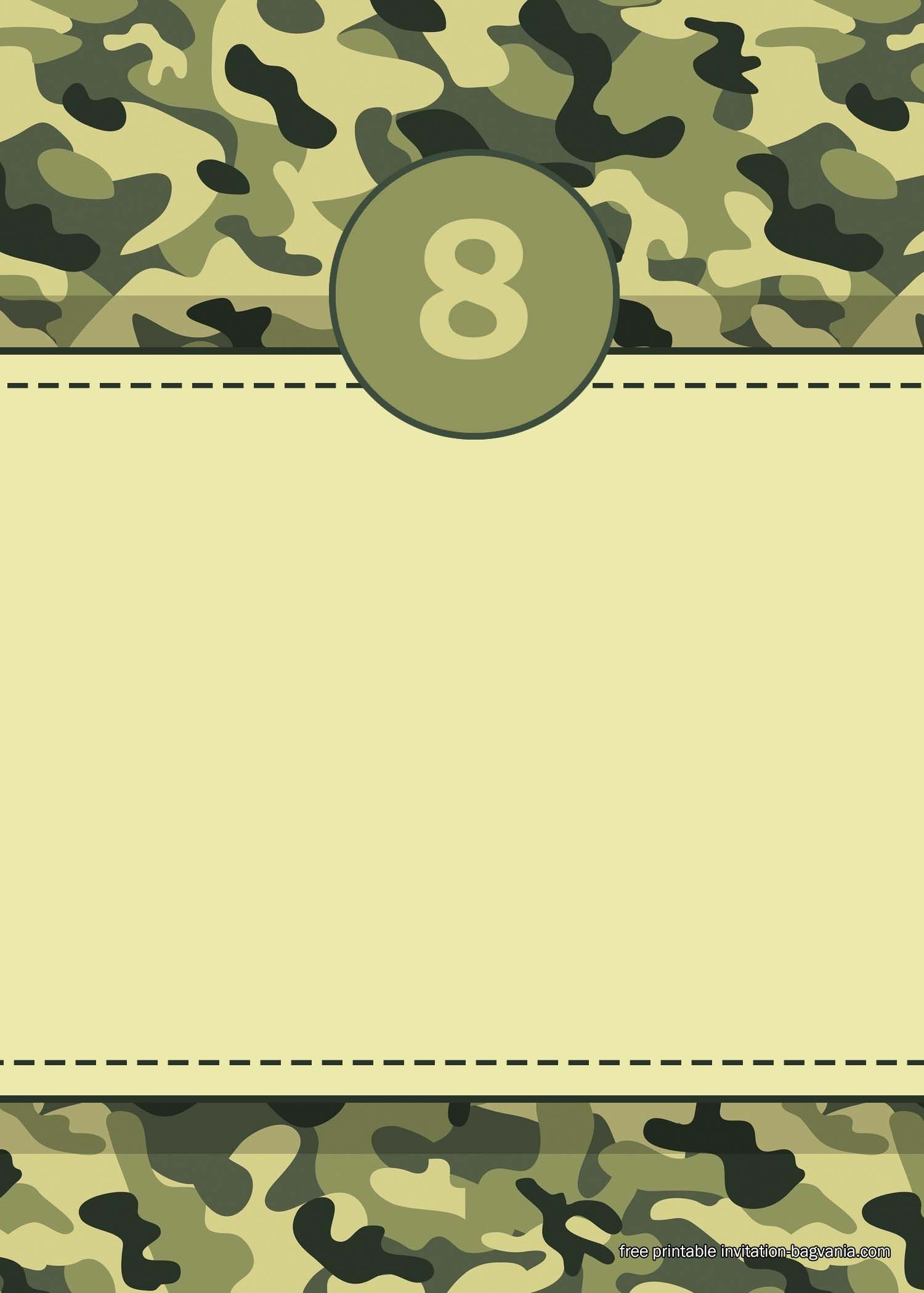 Free Camo Party Invitation Templates - Worksheets Library inside Free Printable Camouflage Invitations