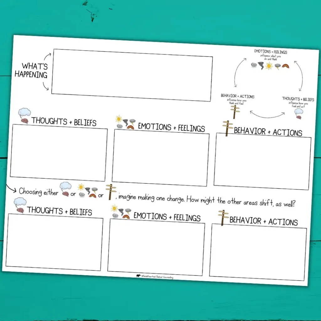 Free Cbt Worksheet: Explore Feelings, Thoughts, And Actions Throughout Free Printable Counseling Worksheets Free Cbt Worksheet: Explore Feelings, Thoughts, And Actions Throughout Free Printable Counseling Worksheets