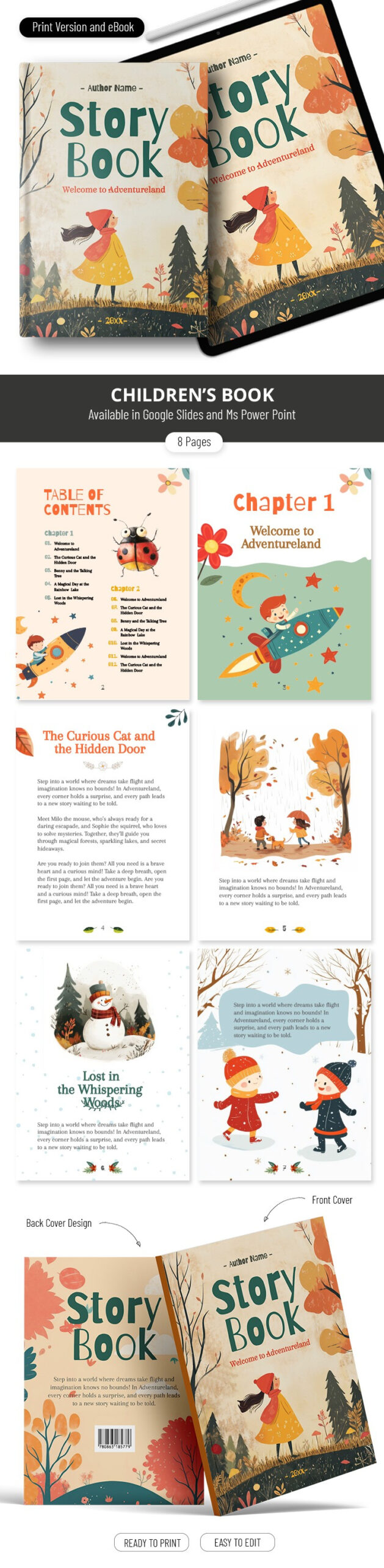 Free Children Book Templates In Google Docs And Word | Thegoodocs within Free Printable Personalized Children&amp;#039;S Books