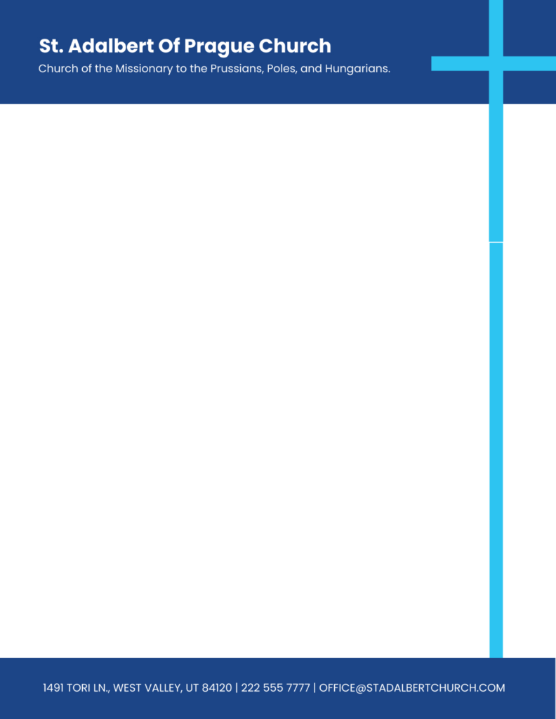 Free Church Letterhead Templates, Editable And Printable In Free Printable Religious Letterhead