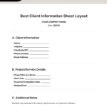 Free Client Information Sheet Templates, Editable And Printable Within Free Printable Customer Information Sheets