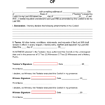 Free Codicil To Will Form   Pdf | Word – Eforms Pertaining To Free Printable Codicil Form