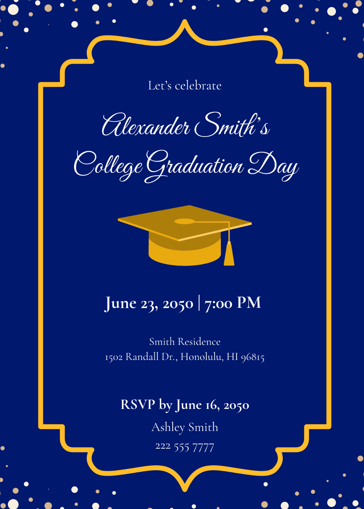 Free Creative Graduation Invitation Template To Edit Online pertaining to Free Printable Graduation Invitation Templates