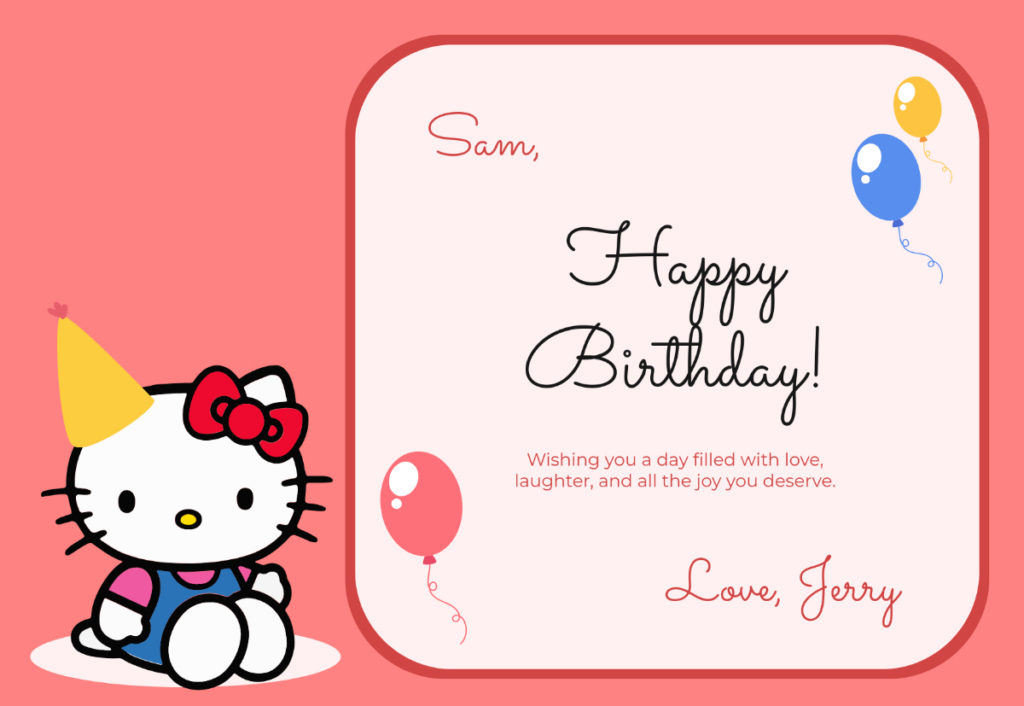 Free Creative Hello Kitty Card Template To Edit Online Within Hello Kitty Birthday Card Printable Free Free Creative Hello Kitty Card Template To Edit Online Within Hello Kitty Birthday Card Printable Free