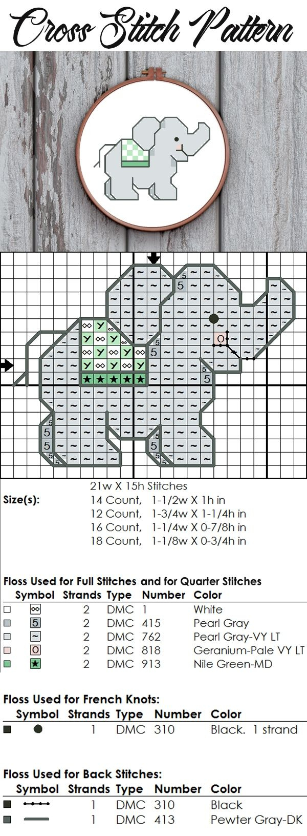 Free Cross Stitch Pattern Small With Cute Elephant For Beginners throughout Baby Cross Stitch Patterns Free Printable