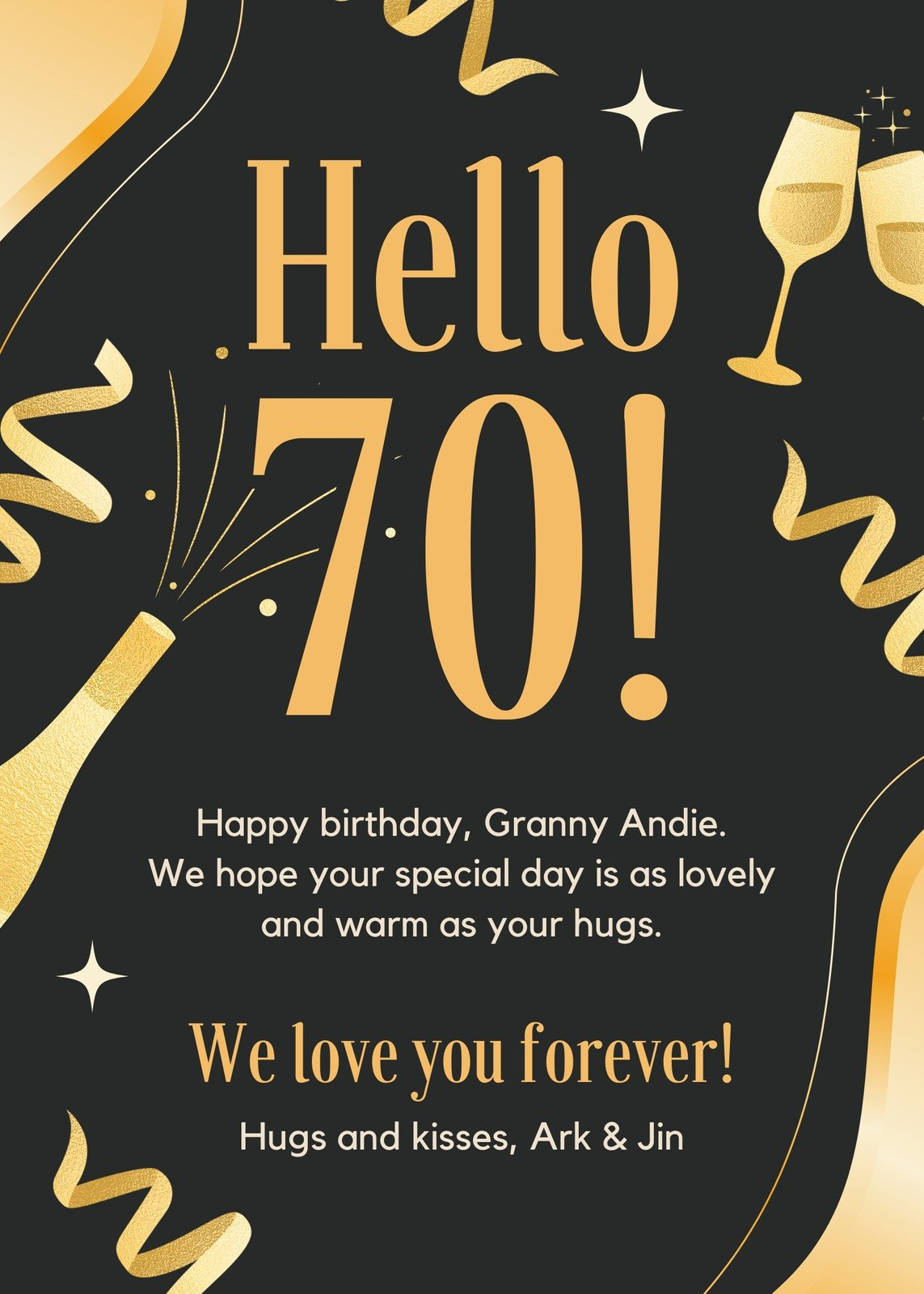 Free Custom Printable 70Th Birthday Card Templates | Canva inside Free Printable 70Th Birthday Party Invitations
