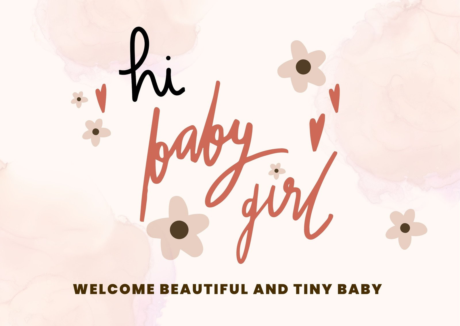 Free Custom Printable Baby Shower Card Templates | Canva for Congratulations on Your Baby Girl Free Printable Cards