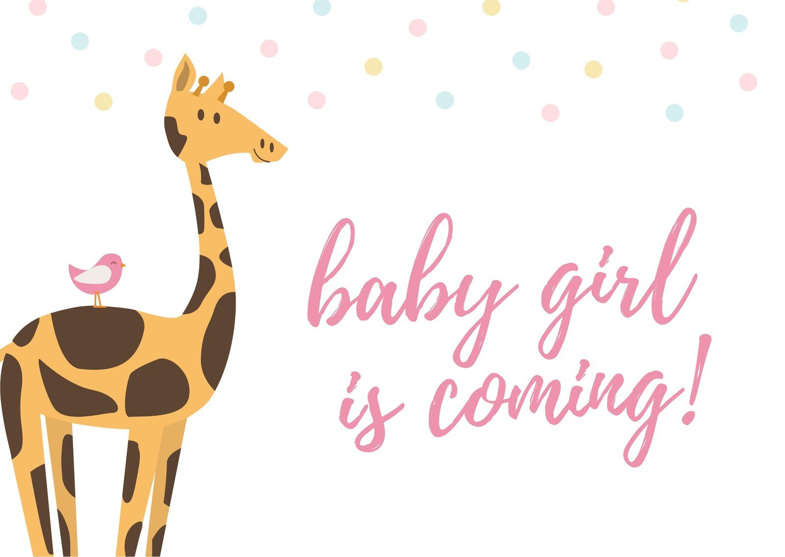 Free Custom Printable Baby Shower Card Templates | Canva throughout Congratulations On Your Baby Girl Free Printable Cards