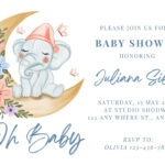 Free Custom Printable Baby Shower Card Templates | Canva With Free Printable Baby Registry Cards